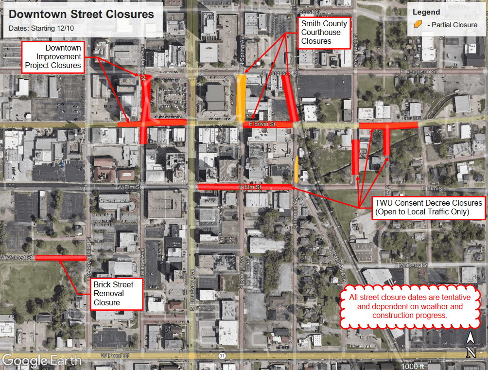 PARKING GUIDE: Navigating downtown Tyler during ongoing construction