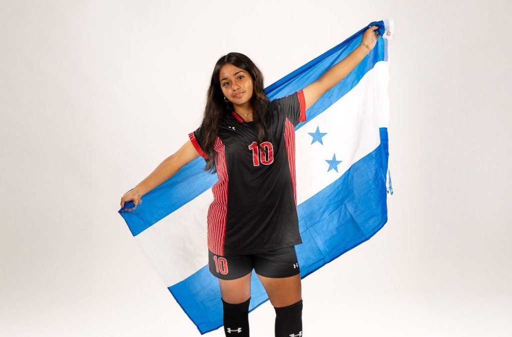 Lady Raider sophomore captain Kersia Gomez playing for Honduras