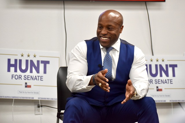 Congressman Wesley Hunt discusses priorities with Smith County voters during U.S. Senate campaign stop in Tyler
