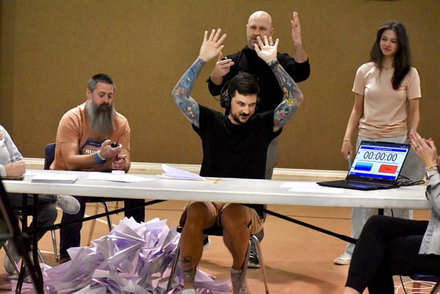 Tyler man breaks world record for the most paper airplanes made in an hour